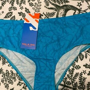 Women's Blue Swim Bottom, NWT, turquoise color